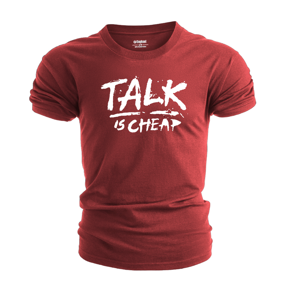 Men's TALK IS CHEAP Short Sleeve T-shirt