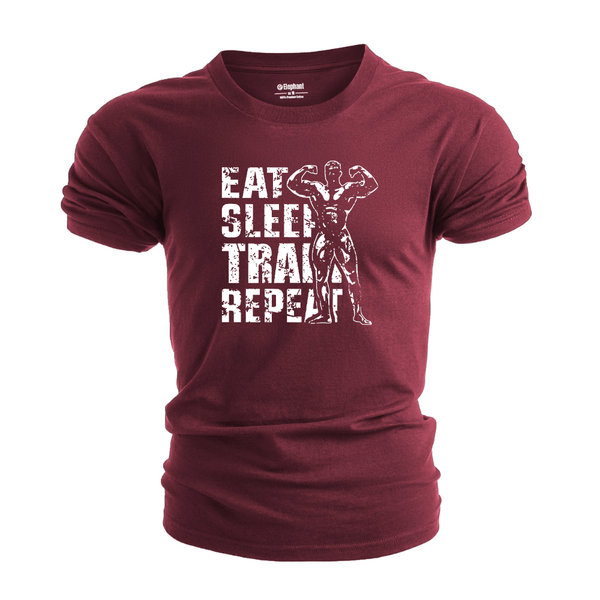 Men's EAT SLEEP TRAIN AND REPEAT Graphic Tees