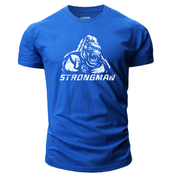 blue Men's Strong Man Graphic T-Shirt