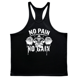 NO PAIN NO GAIN Gym Stringer Tank Tops