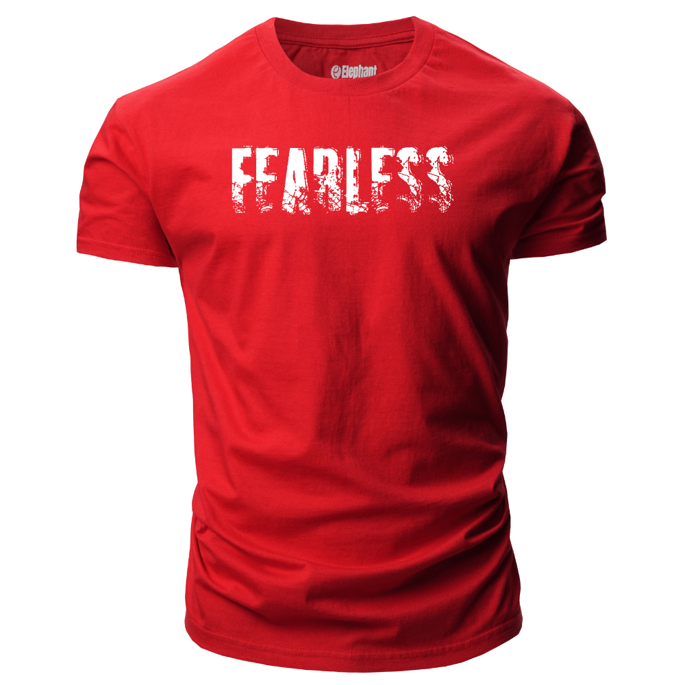 red Men's FEARLESS Inspirational T-shirt