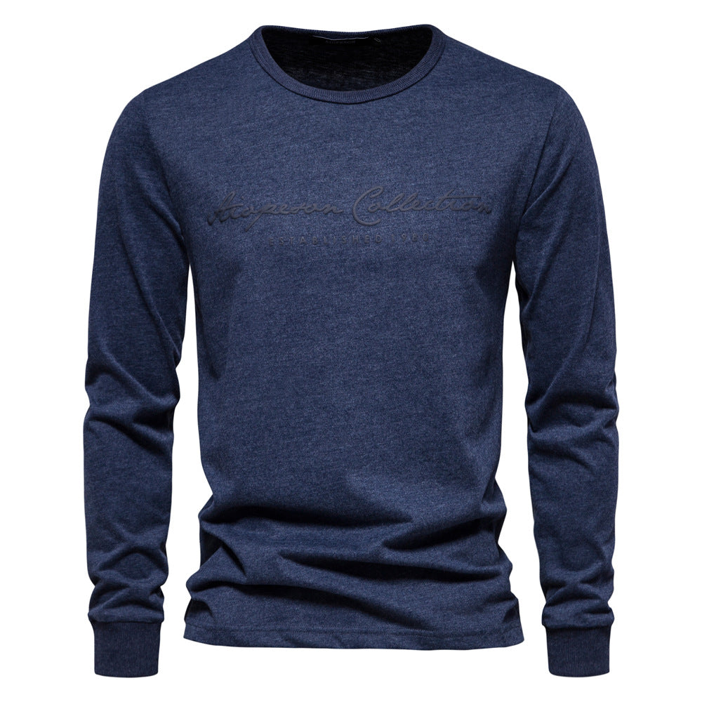 Men's Long Sleeve Solid Color T-Shirt