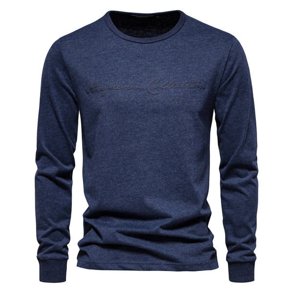 Men's Long Sleeve Solid Color T-Shirt