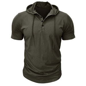Men's Fitness Hoodie With Short Sleeve