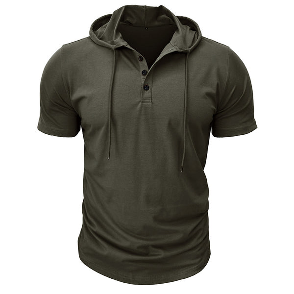 Men's Fitness Hoodie With Short Sleeve