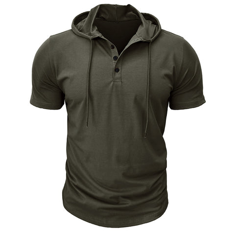 Men's Fitness Hoodie With Short Sleeve