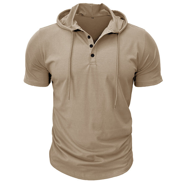 Men's Fitness Hoodie With Short Sleeve