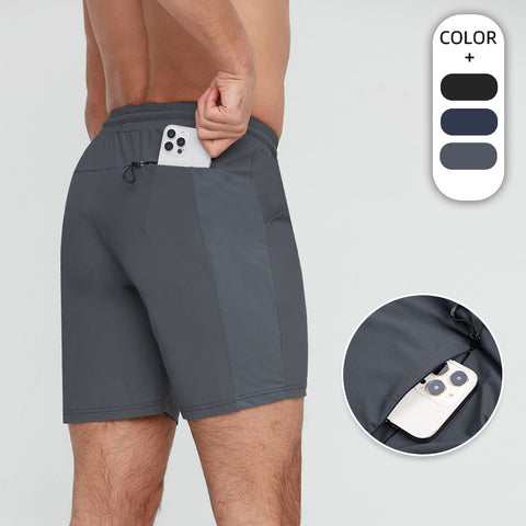 Summer Men's Ice Silk Thin Cropped Shorts