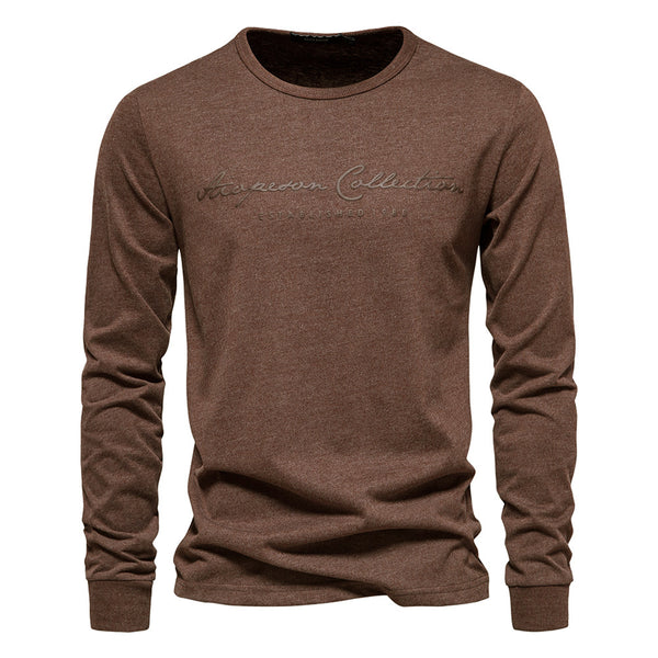 Men's Long Sleeve Solid Color T-Shirt