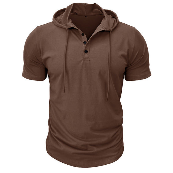 Men's Fitness Hoodie With Short Sleeve