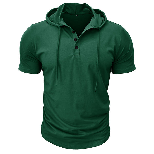 Men's Fitness Hoodie With Short Sleeve
