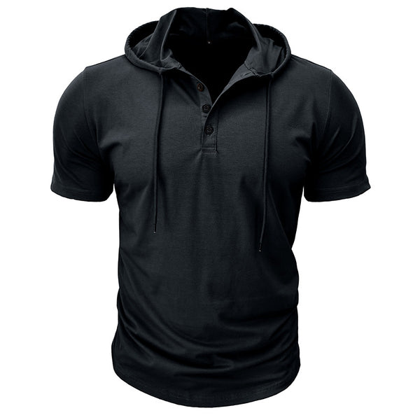 Men's Fitness Hoodie With Short Sleeve