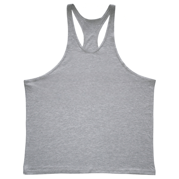 grey Men's Workout Y-back Stringers Tank Tops