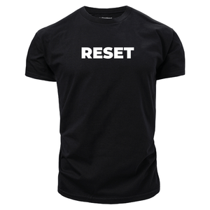 black RESET Men's Cotton Tees