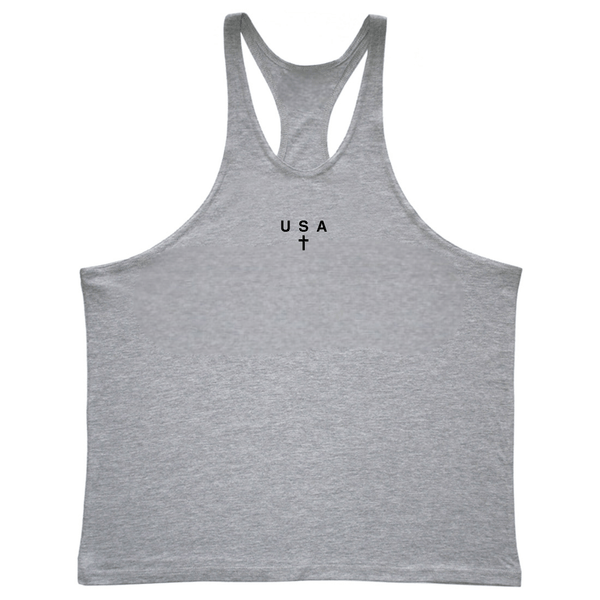 USA Cross Men's Gym Stringer Tank Tops