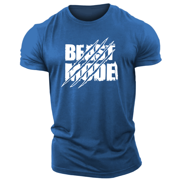 blue Men's BEAST MODE T-shirt