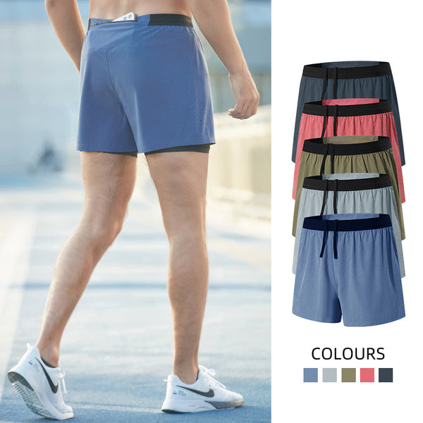 Outdoor Sports Double-Layer Fitness Shorts