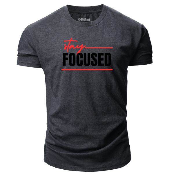 dark grey Men's Stay FOCUSED T-shirt