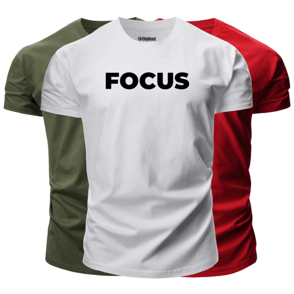 3 Pack Men's FOCUS Short Sleeve T-shirt