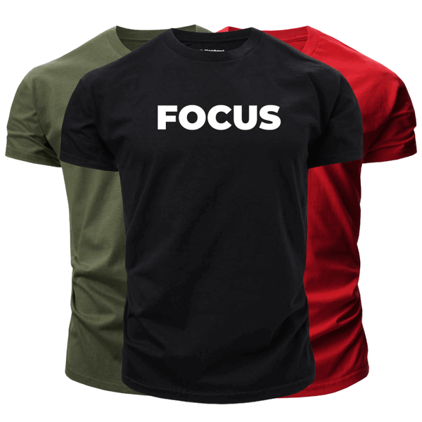 3 Pack Men's FOCUS Short Sleeve T-shirt