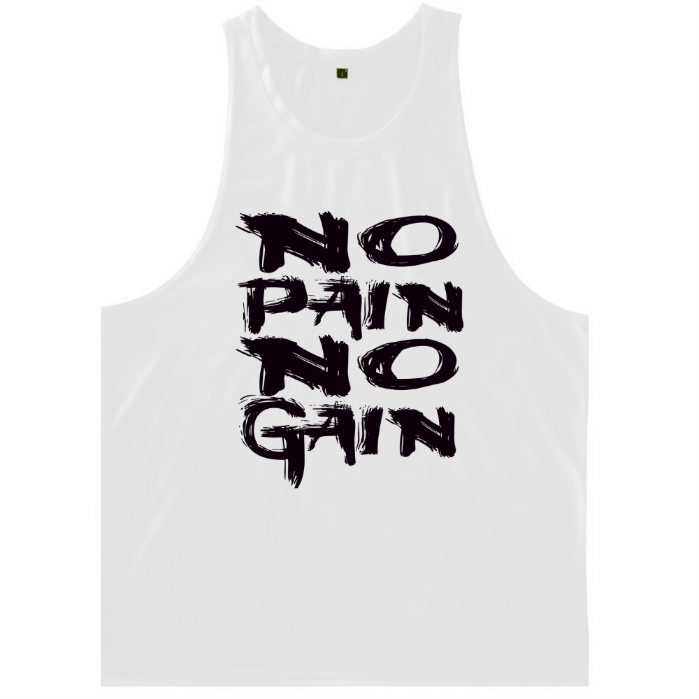 Men's NO PAIN NO GAIN Loose Trendy Sleeveless T-shirt