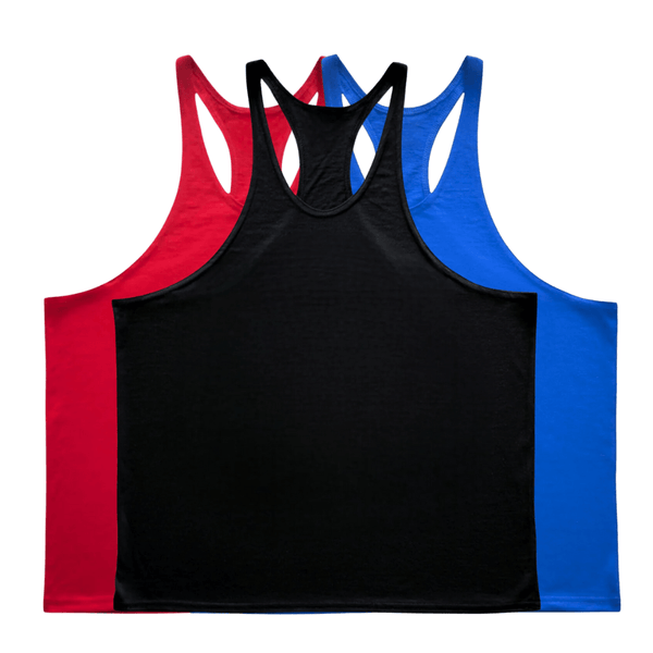 3 Pieces Men's GYM Stringer Tank Tops