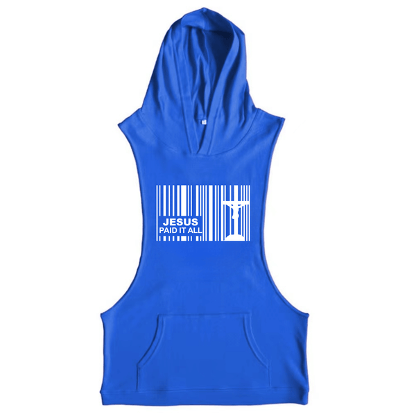 JESUS PAID IT ALL GYM Sleeveless Hoodie