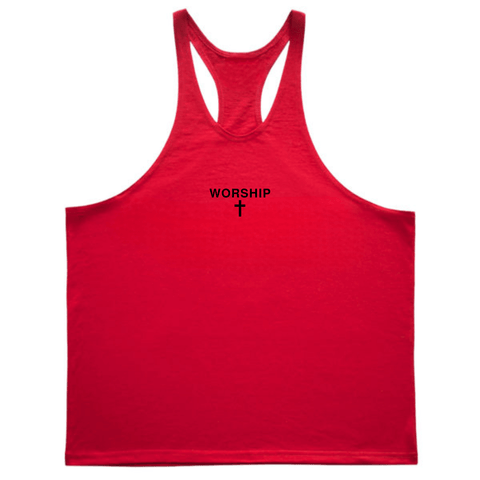 Worship Cross Men's Stringer Tank Tops