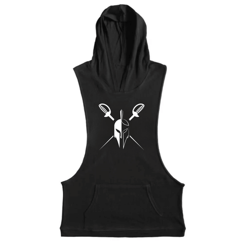 BLACK Men's Spartan Hoodie Tank Tops