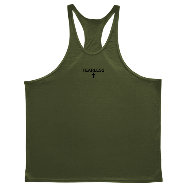 FEARLESS Cross Men's Gym Stringer Tank Tops