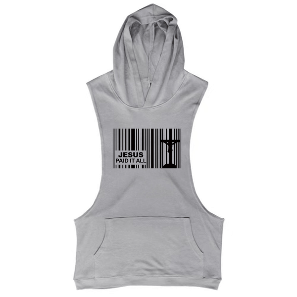JESUS PAID IT ALL GYM Sleeveless Hoodie