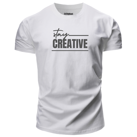 white Men's Stay CREATIVE T-shirt