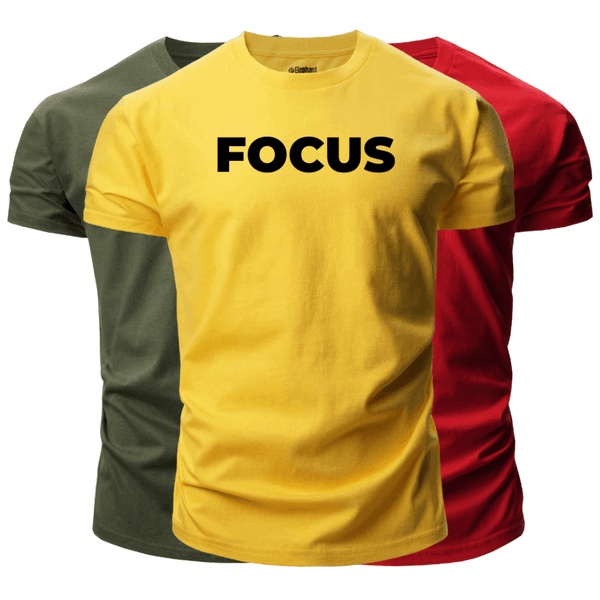 3 Pack Men's FOCUS Short Sleeve T-shirt
