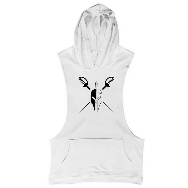 WHITE Men's Spartan Hoodie Tank Tops