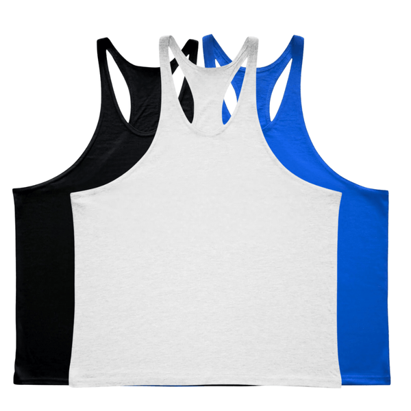 3 Pieces Men's GYM Stringer Tank Tops