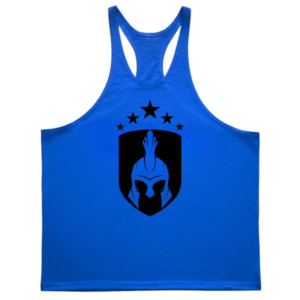 BLUE Men's SPARTAN Gym Graphic Stringer Tank Tops
