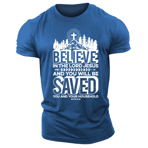 BELIEVE IN THE LORD JESUS T-shirt for Men