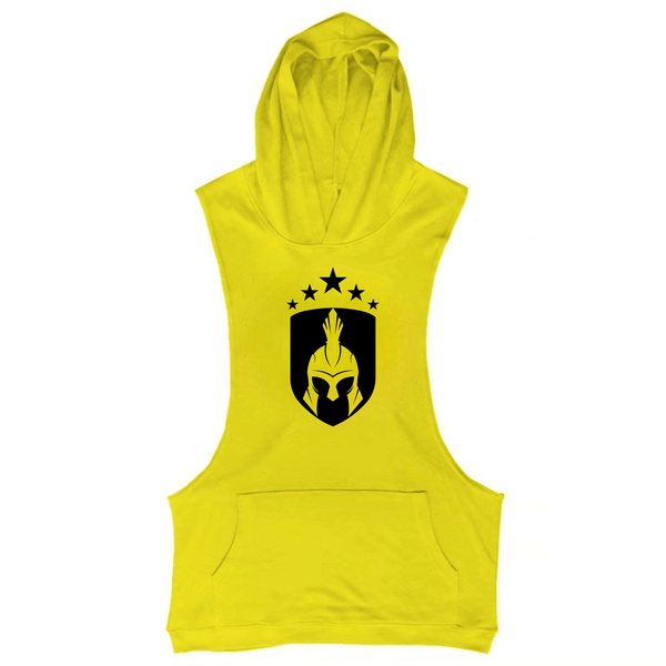 YELLOW Men's Spartan Hooded Tank Tops