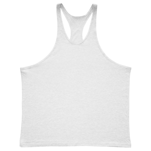 white Men's Workout Y-back Stringers Tank Tops