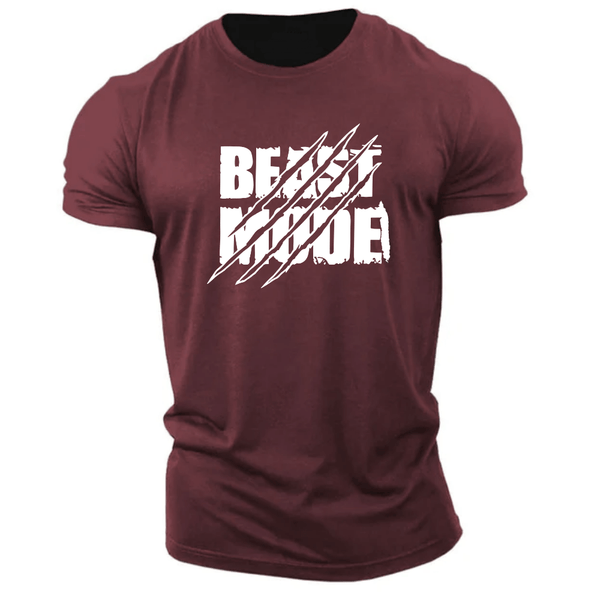 wine red Men's BEAST MODE T-shirt
