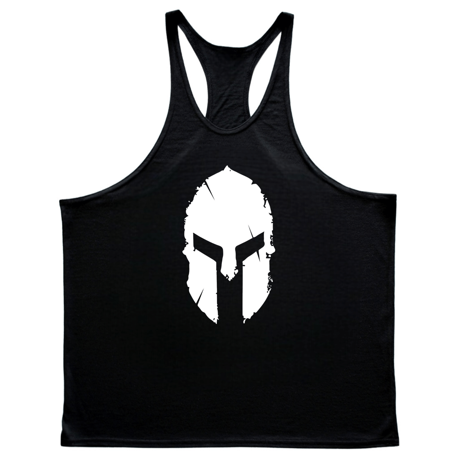 black Men's Spartan Graphic Tank Tops