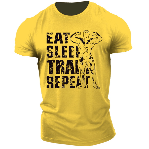 Men's EAT SLEEP TRAIN AND REPEAT Tees