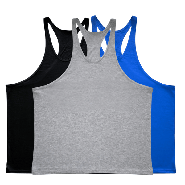 3 Pieces Men's GYM Stringer Tank Tops