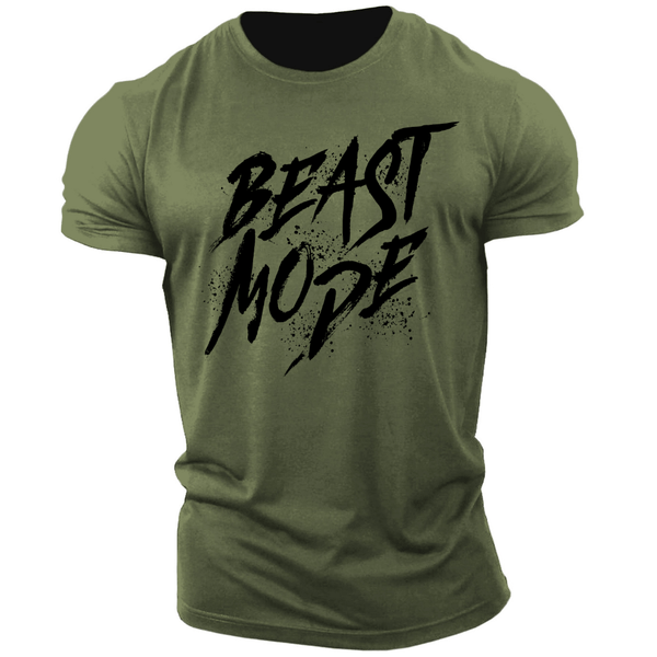 navy green Men's BEAST MODE Graphic Tees