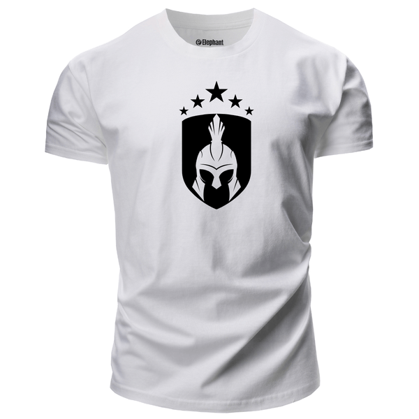 white Men's Spartan Short Sleeve T-Shirt