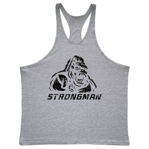 sport grey Men's STRONGMAN Workout Stringer Tank Tops