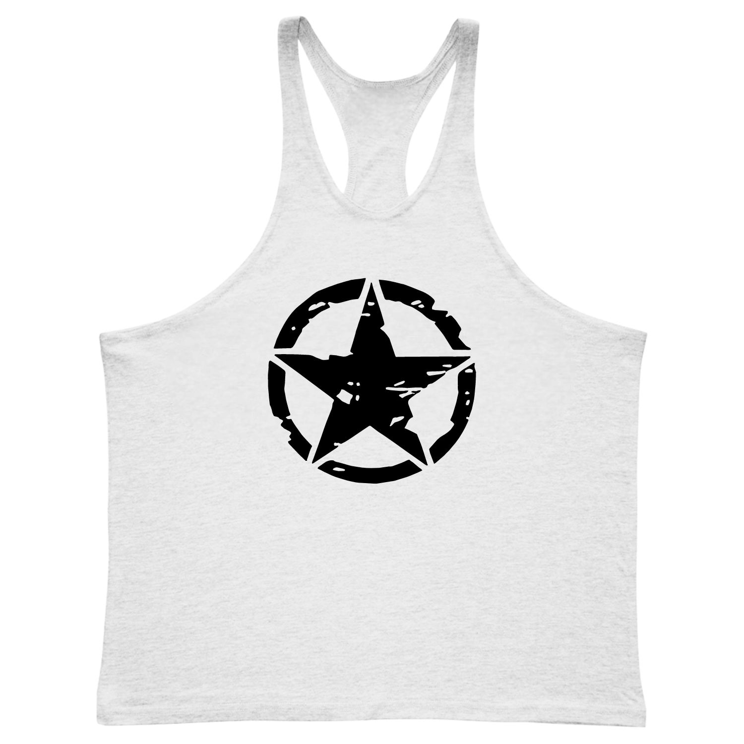 white Men's Workwear Graphic Vest Tank Tops