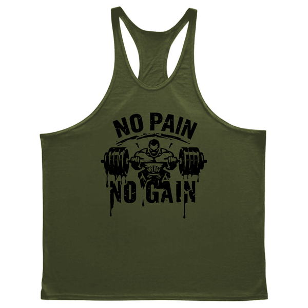 NO PAIN NO GAIN Gym Stringer Tank Tops