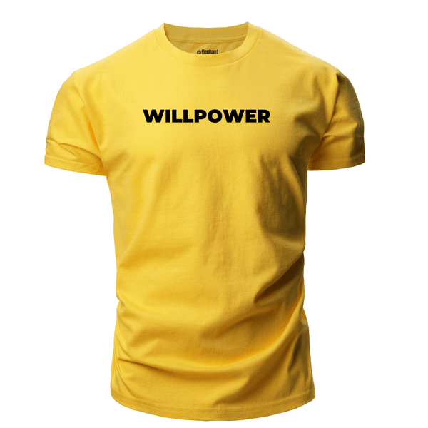 yellow WILLPOWER Men's Cotton Tees