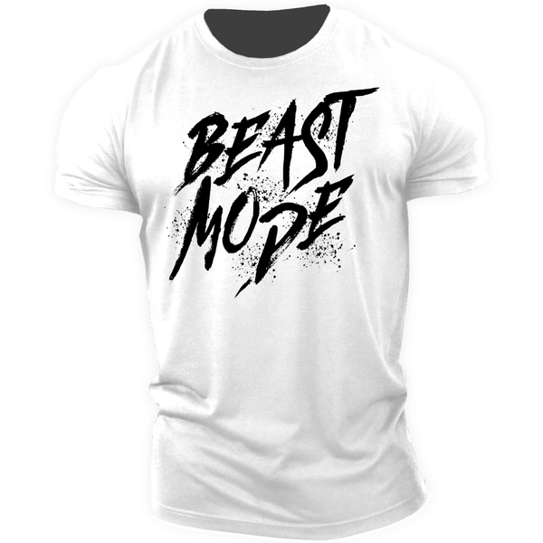 white Men's BEAST MODE Graphic Tees